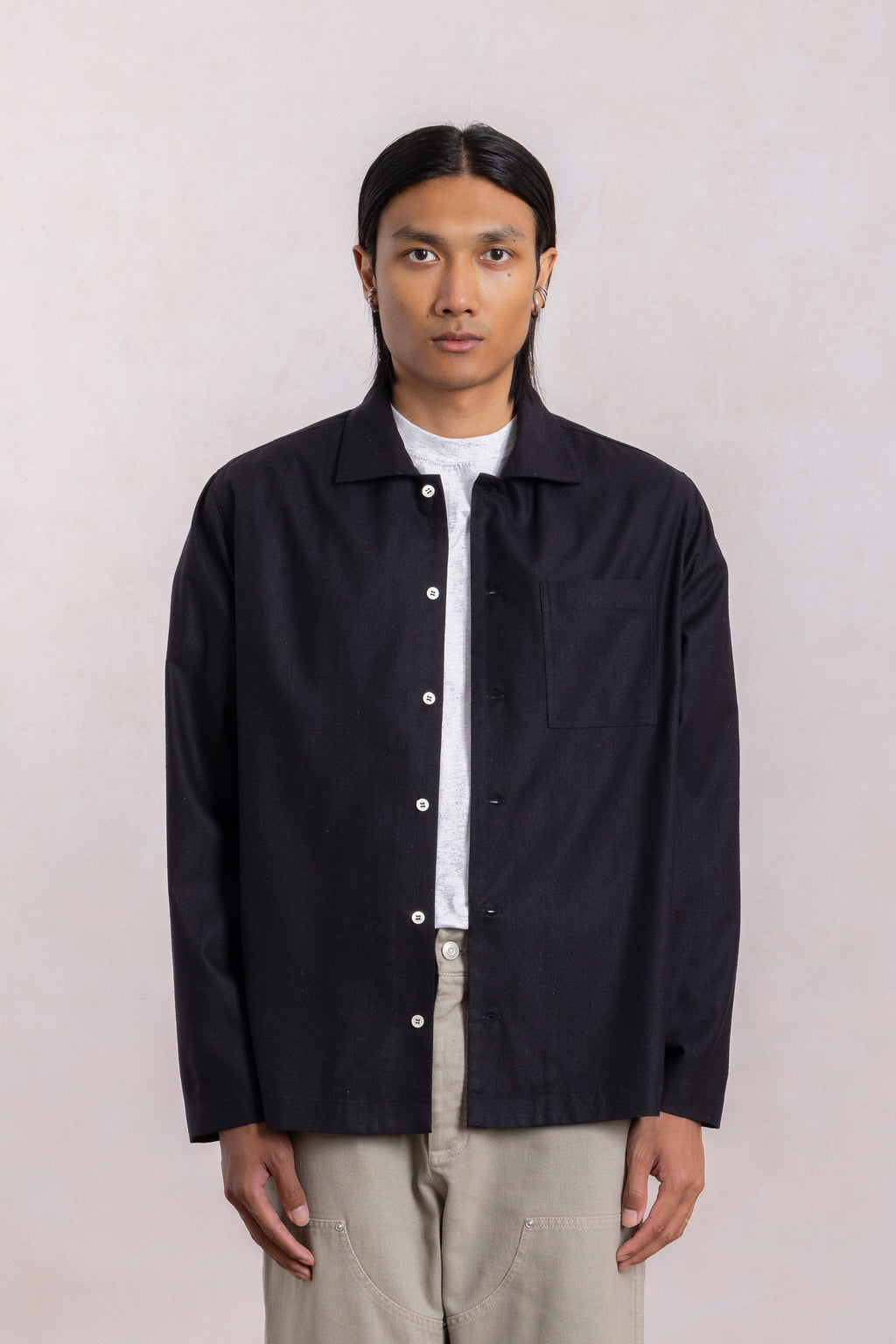 Another Shirt Raw Silk - Black