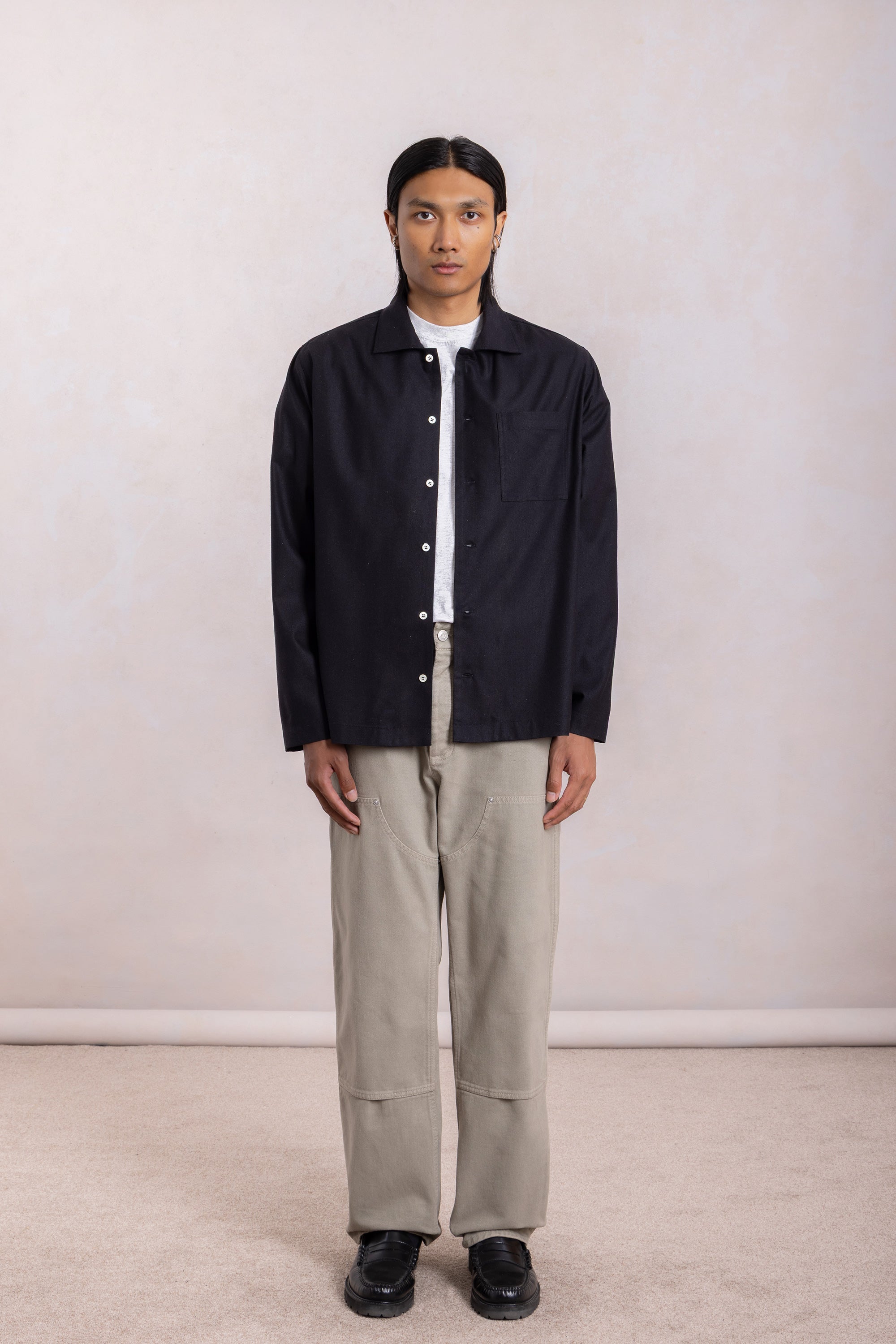 Another Shirt Raw Silk - Black