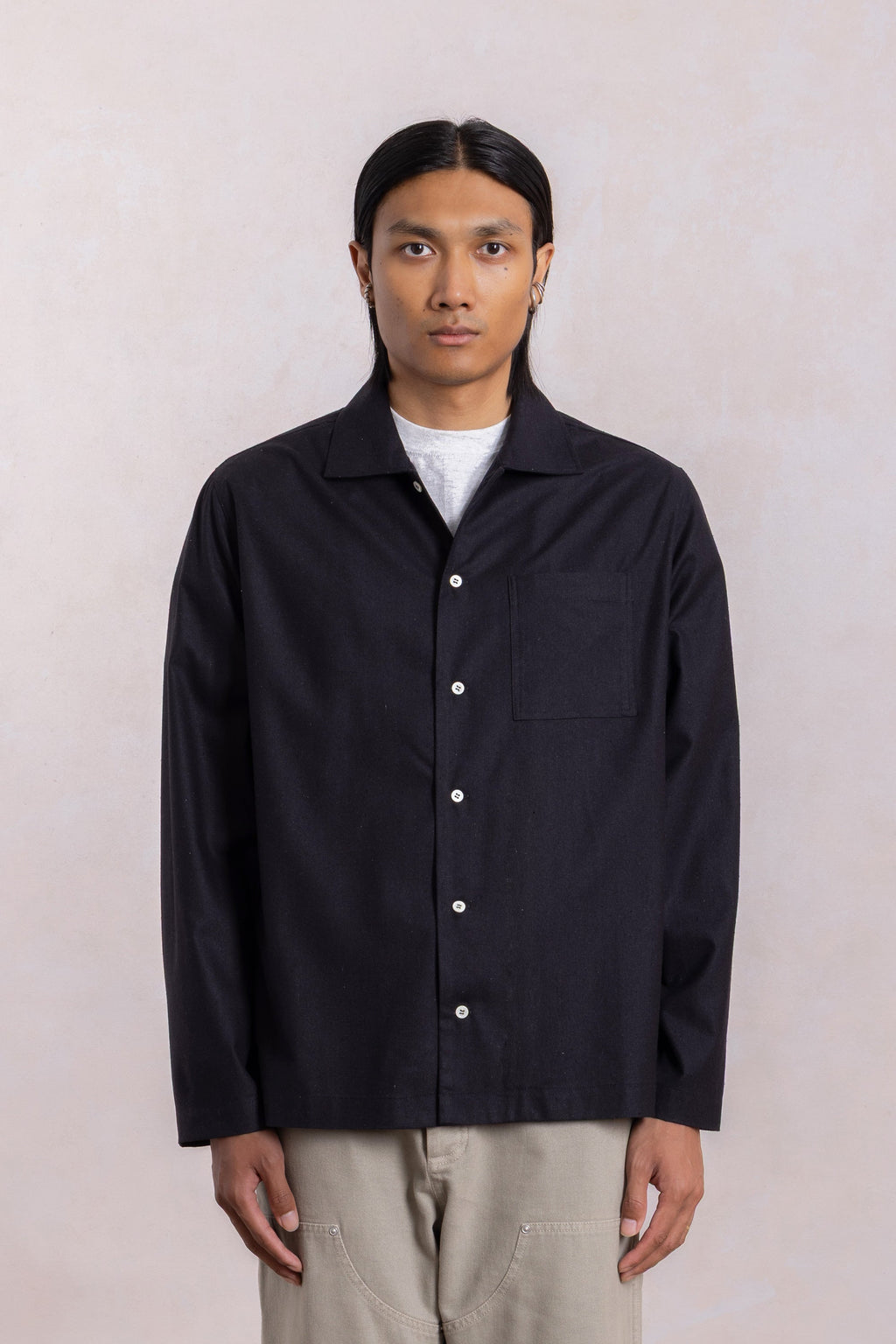 Another Shirt Raw Silk - Black