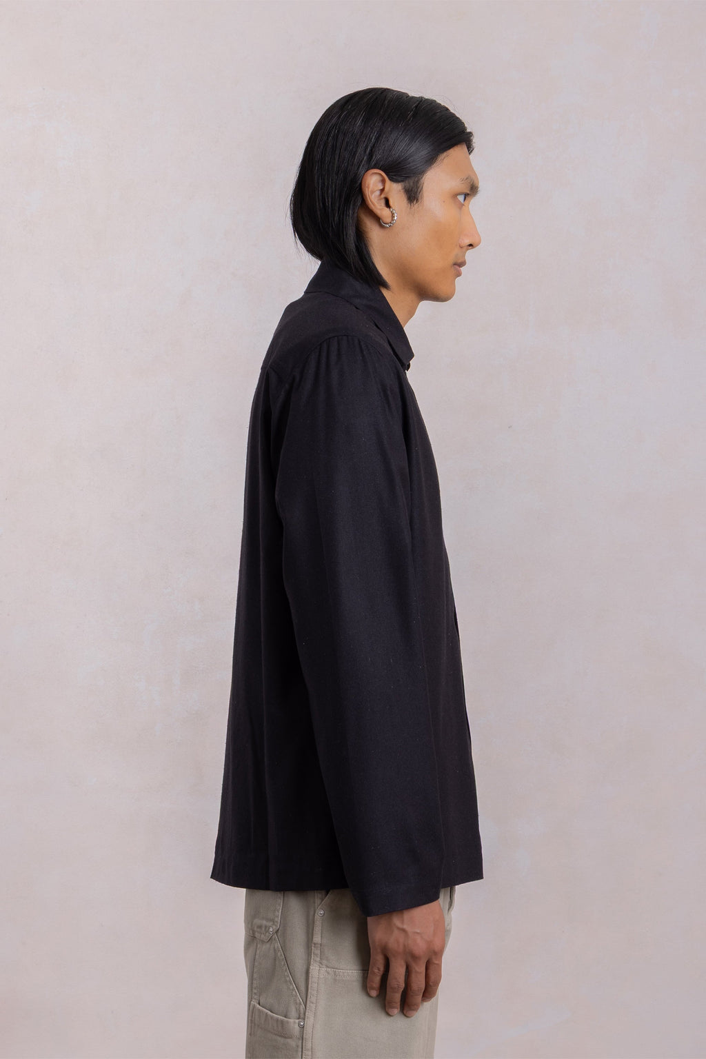Another Shirt Raw Silk - Black