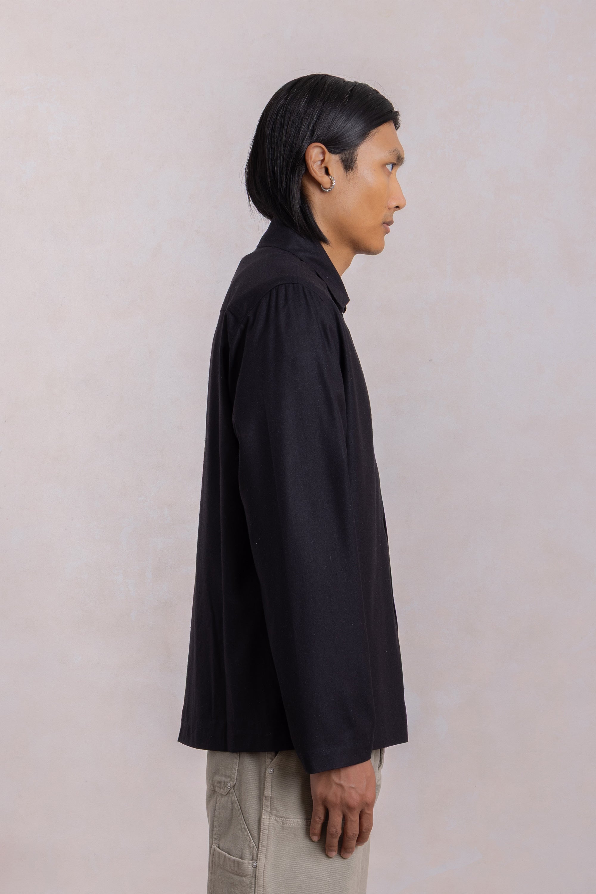 Another Shirt Raw Silk - Black