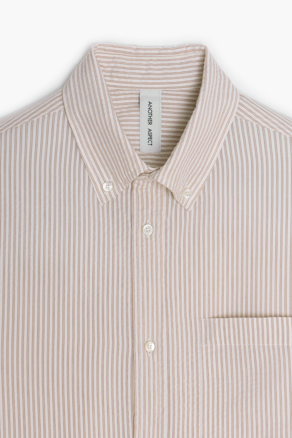 Another Shirt - Ecru Brown Stripe