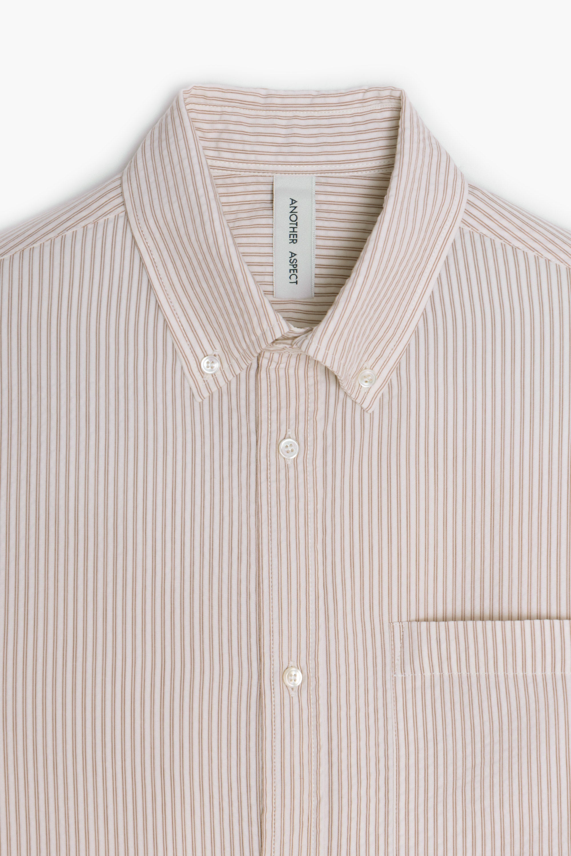Another Shirt - Ecru Brown Stripe