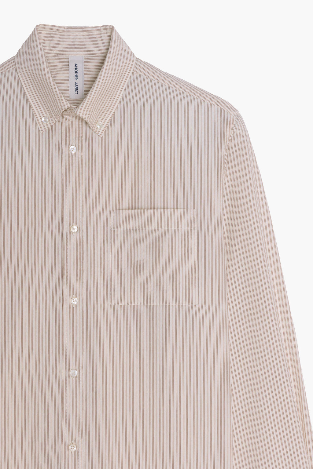 Another Shirt - Ecru Brown Stripe